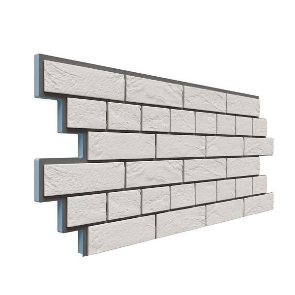 Фасадная термопанель Доломит Венецианский кирпич 20 мм Белый купить в Бугульме