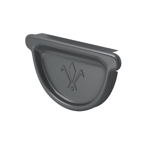 Водосток Aquasistem, система 125x90 -  Заглушка универсальная с резиновым уплотнителем RAL 7024 Тёмно-серый купить в Бугульме