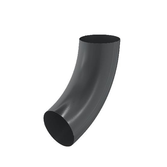 Водосток Aquasistem, система 125x90 - Колено трубы RAL 7024 Тёмно-серый купить в Бугульме