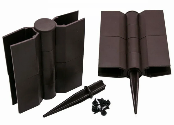 Угловой (стыковочный) шарнир для грядкок ДПК 150мм коричневый купить в Бугульме