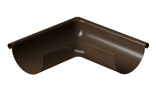 Угол внешний 90° D125 Döcke STAL PREMIUM Каштан, (RAL 8017) купить в Бугульме