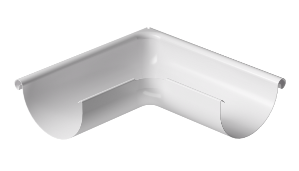 Угол внешний 90° D125 Döcke STAL PREMIUM Пломбир, (RAL 9010) купить в Бугульме