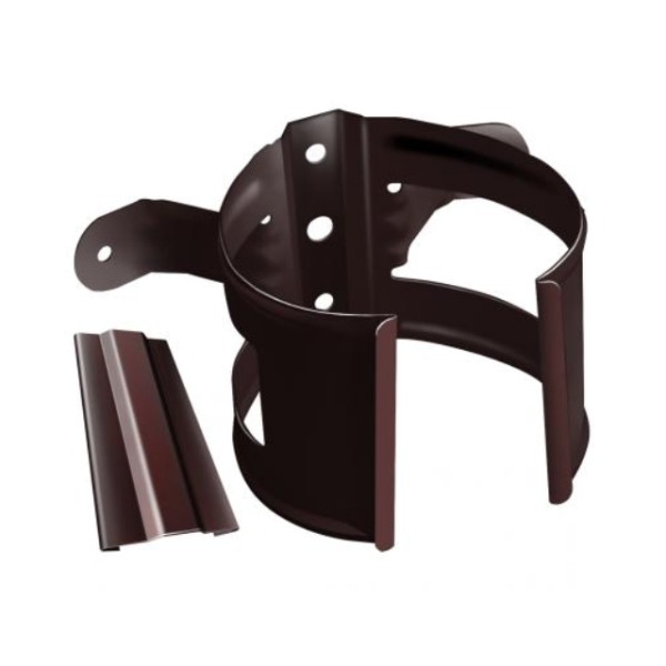 Водосток Grand Line 125x90 – Хомут трубы (на дерево) RAL 8017 купить в Бугульме