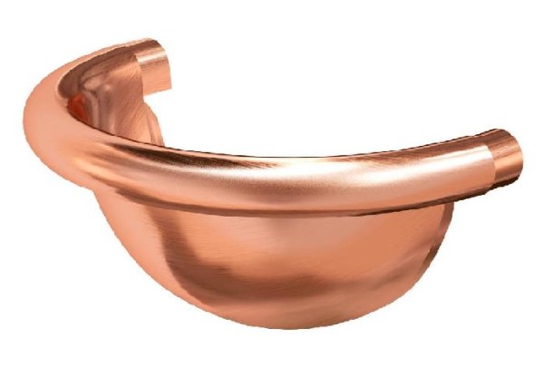 Водосток Aquasistem, система 125x90 - Заглушка желоба полукруглая медная d125мм купить в Бугульме