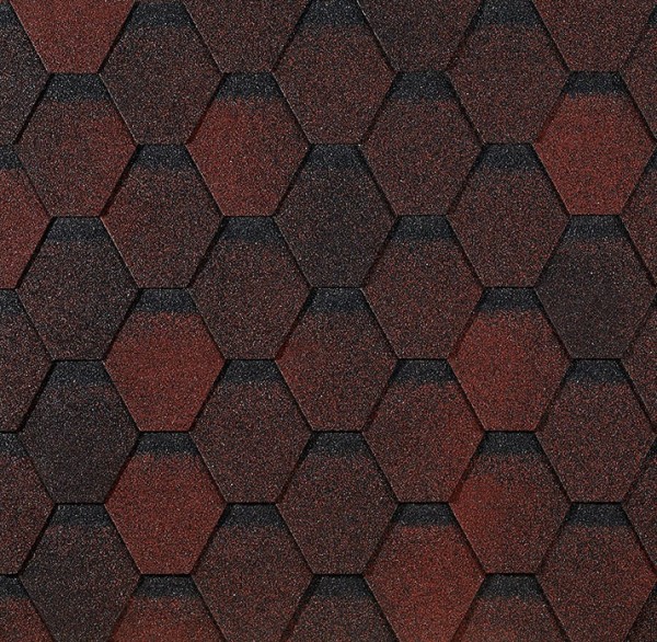 Гибкая черепица EURASIA Docke, Коллекция ШЕСТИГРАННИК Красный купить в Бугульме