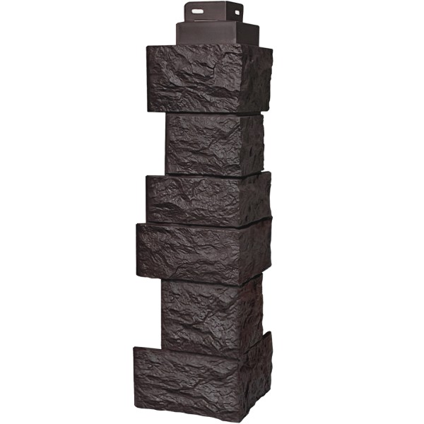 Угол наружный FineBer “Дикий камень” Коричневый купить в Бугульме