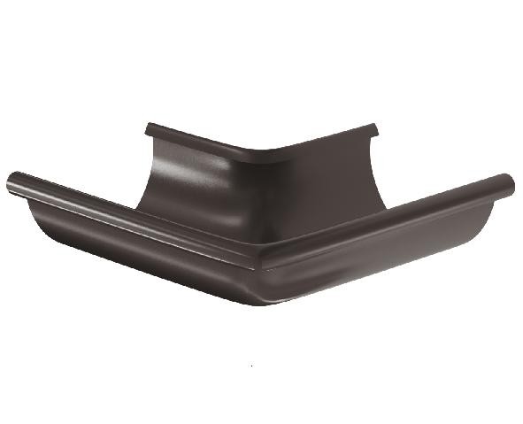 Водосток Aquasistem, система 125x90 - Угол желоба, наружный 90° RR 32 Тёмно-Коричневый купить в Бугульме