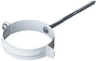 Водосток Альта-Профиль Метал – Хомут трубы металлический (белый) купить в Бугульме