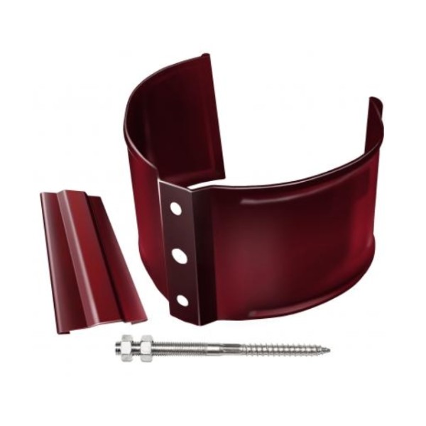 Водосток Grand Line 125x90 – Кронштейн трубы на камень RAL 3005 купить в Бугульме