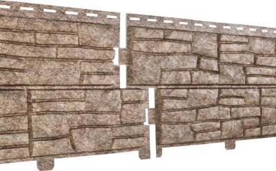 Фасадная панель Ю-пласт Стоун хаус сланец Бурый