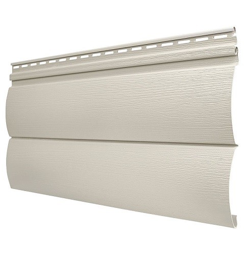 Виниловый сайдинг Tecos - Оцилиндрованный брус двойной (под бревно), Слоновая кость купить в Бугульме