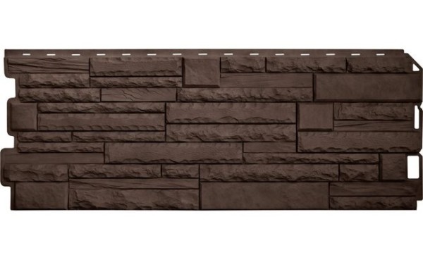 Фасадная панель Альта-Профиль Скалистый камень ЭКО Коричневый купить в Бугульме