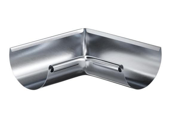 Водосток Aquasistem, Система 125x90 - Угол желоба внутренний оцинковка 90° купить в Бугульме