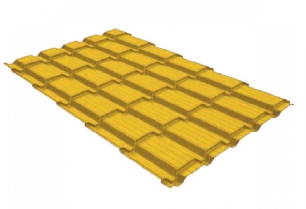 Металлочерепица GL квадро профи 0,45 PE RAL 1018 купить в Бугульме