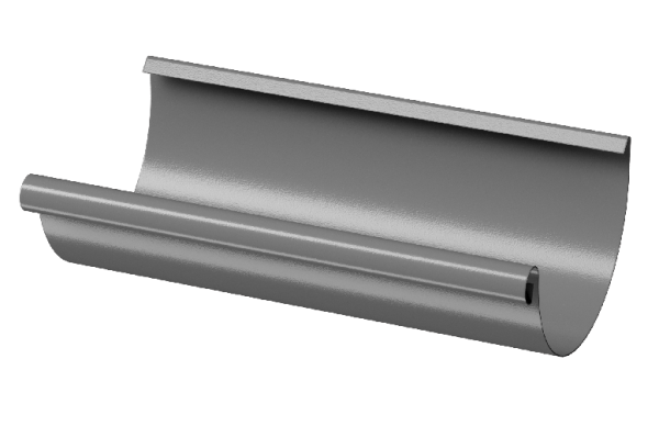 Желоб полукруглый D125 3 м Döcke STAL PREMIUM Графит, (RAL 7024) купить в Бугульме
