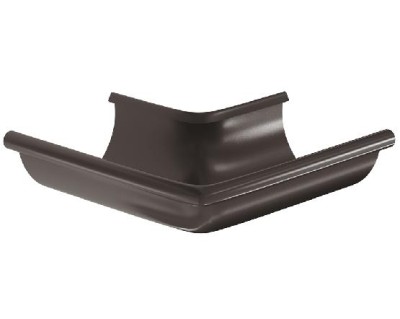 Водосток Aquasistem, система 125x90 -  Угол желоба, наружный 90° RR 32 Тёмно Коричневый