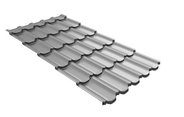 Металлочерепица квинта плюс с 3D резом 0,45 PE RAL 7004 сигнальный серый купить в Бугульме