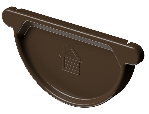 Заглушка желоба D125 Döcke STAL PREMIUM Каштан, (RAL 8017) купить в Бугульме