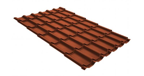Металлочерепица классик GL 0,5 GreenCoat Pural RR 750 кирпично-красный (RAL 8004 терракота) купить в Бугульме