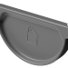 Заглушка желоба D125 Döcke STAL PREMIUM Графит, (RAL 7024) купить в Бугульме