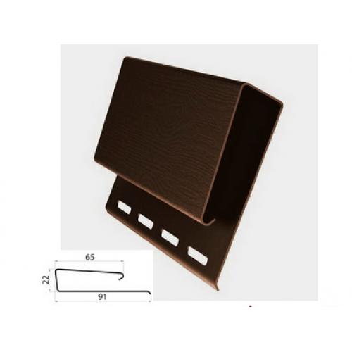 Наличник (широкий j-профиль), коричневый купить в Бугульме