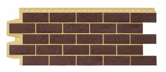 Фасадная панель Grand Line Состаренный кирпич Элит каштан, ШОВ песочный купить в Бугульме