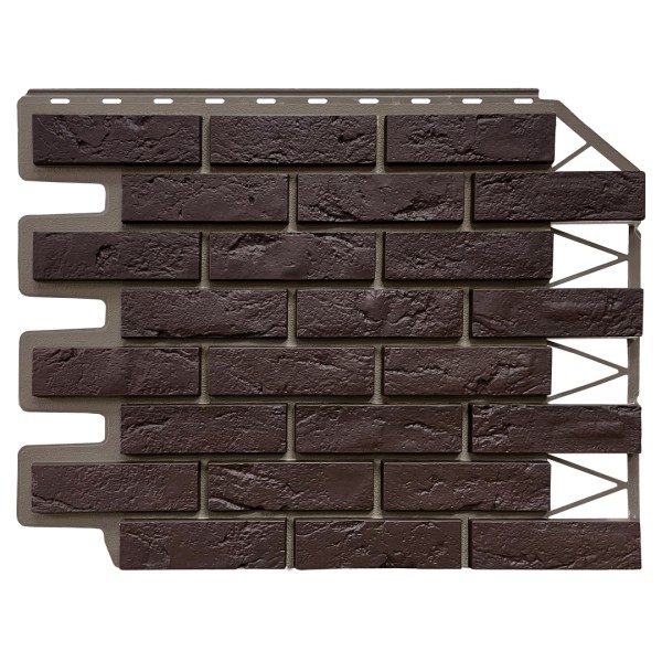 Фасадная панель FineBer, Кирпич Баварский, Темно коричневый купить в Бугульме