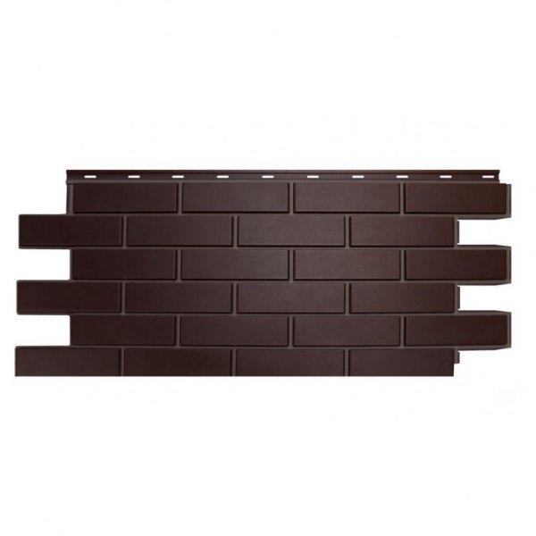 Фасадная панель Nordside, Гладкий Кирпич, Темно-коричневый купить в Бугульме