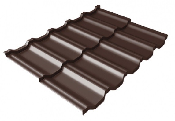 Металлочерепица модульная Квинта Uno Grand Line c 3D резом 0,5 Satin Мatt RAL 8017 шоколад купить в Бугульме