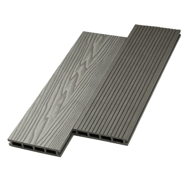 Террасная доска ДПК NanoWood двусторонняя New 3D тиснение + вельвет Серый купить в Бугульме