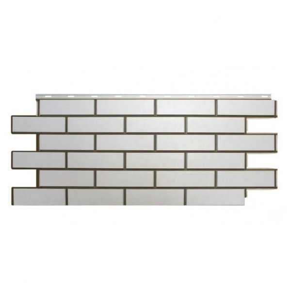 Фасадная панель Nordside, Гладкий Кирпич, Белый купить в Бугульме