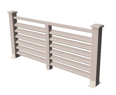 Ограждения декоративное ДПК GRINDERDECO Босфор выбеленый дуб