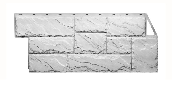 Фасайдинг Серия «Камень крупный»   Мелованный белый купить в Бугульме