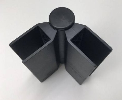 Угловой элемент поворотный, пластиковый от 60° до 300° для доски 150х25 мм из ДПК чёрный Holzhof купить в Бугульме