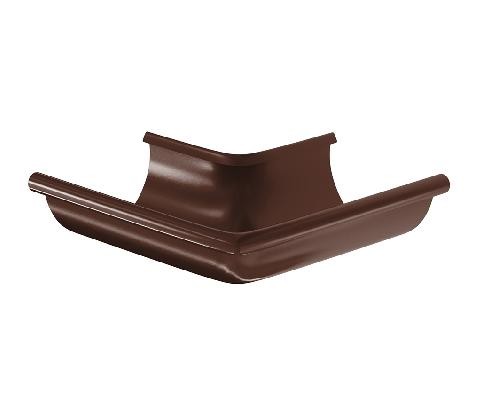 Водосток Aquasistem, система 125x90 - Угол желоба, наружный 90° RAL 8017 Коричневый купить в Бугульме