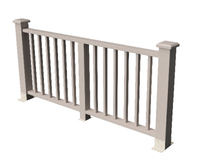 Ограждения декоративное ДПК GRINDERDECO Альма выбеленый дуб