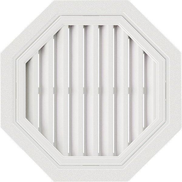 Восьмиугольная фронтонная вентиляционная решётка, Белая купить в Бугульме