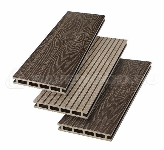 Террасная доска из ДПК SW Carpinus (T) — двухсторонняя темно-коричневый купить в Бугульме