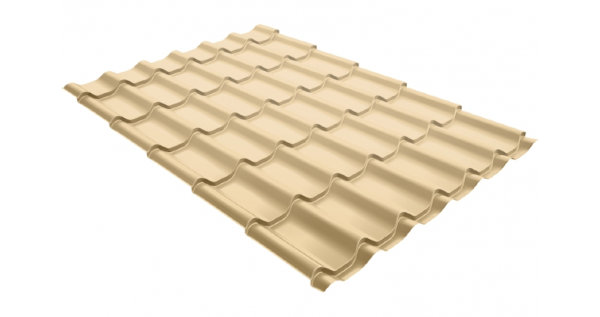 Металлочерепица классик 0,5 Satin RAL 1014 слоновая кость купить в Бугульме