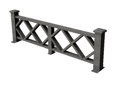 Ограждения декоративное ДПК GRINDERDECO Миллениум серый базальт