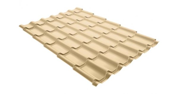 Металлочерепица классик 0,45 PE RAL 1014 слоновая кость купить в Бугульме