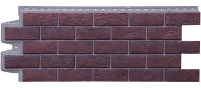 Фасадная панель Grand Line Состаренный кирпич Элит кофе (жжёный), ШОВ темно-бежевый