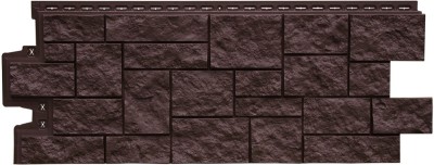 Фасадная панель Grand Line Дикий камень Стандарт Шоколадный (коричневый)