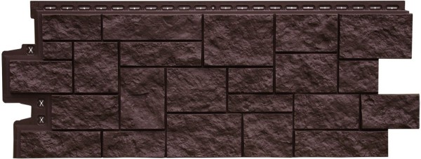 Фасадная панель Grand Line Дикий камень Стандарт Шоколадный (коричневый) купить в Бугульме