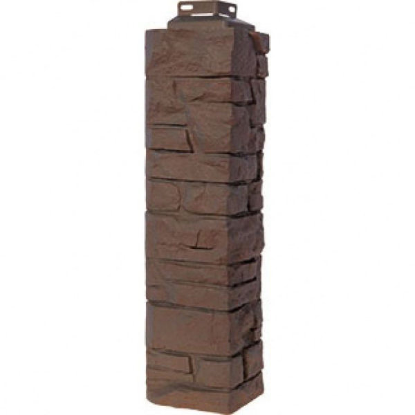 Цокольный сайдинг FineBer – Серия “Скала”, Угол наружный Желто-коричневый купить в Бугульме