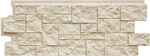 Фасадная панель Grand Line Дикий камень Стандарт молочный купить в Бугульме