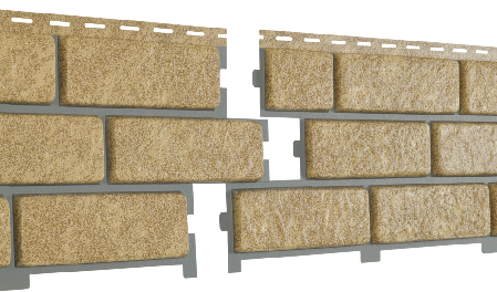 Фасадная панель Ю-Пласт Стоун Хаус Кирпич с декорированным швом Песочный купить в Бугульме