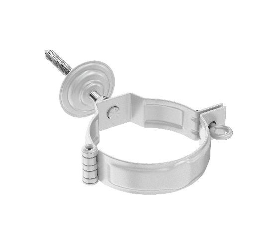 Водосток Aquasistem, система 125x90 - Комплект крепления трубы RR 20 Мраморно-белый купить в Бугульме