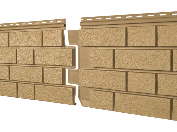 Фасадная панель Ю-пласт Стоун Хаус S-Lock Клинкер горчичный купить в Бугульме