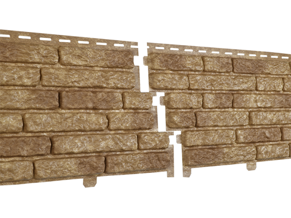 Фасадная панель Ю-пласт Стоун Хаус Кварцит Тёмно-бежевый купить в Бугульме